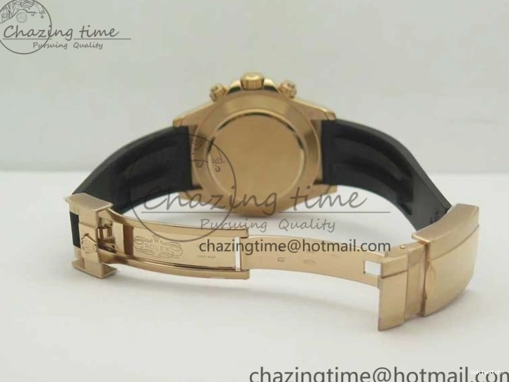 Best Dial ARF Clone Black Gold Rubber Rose On 1:1 Edition Super V2 Daytona 116515 Strap A4130 0225